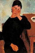 Amedeo Modigliani Elvira Resting at a Table oil painting reproduction